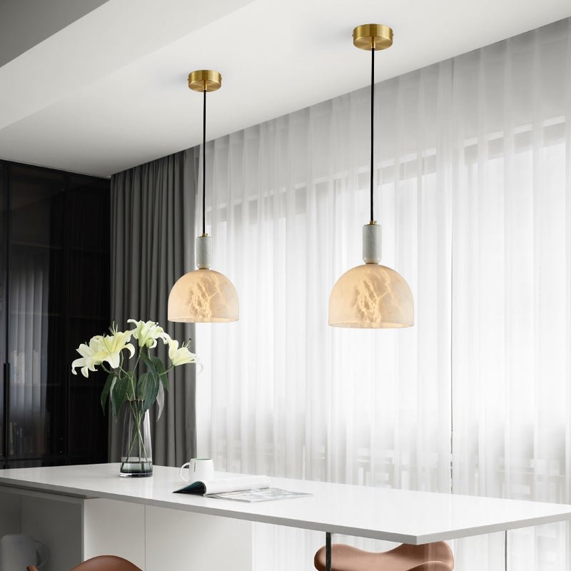 Alabaster Altus Hemisphere Pendant Light, chandelier - view 2