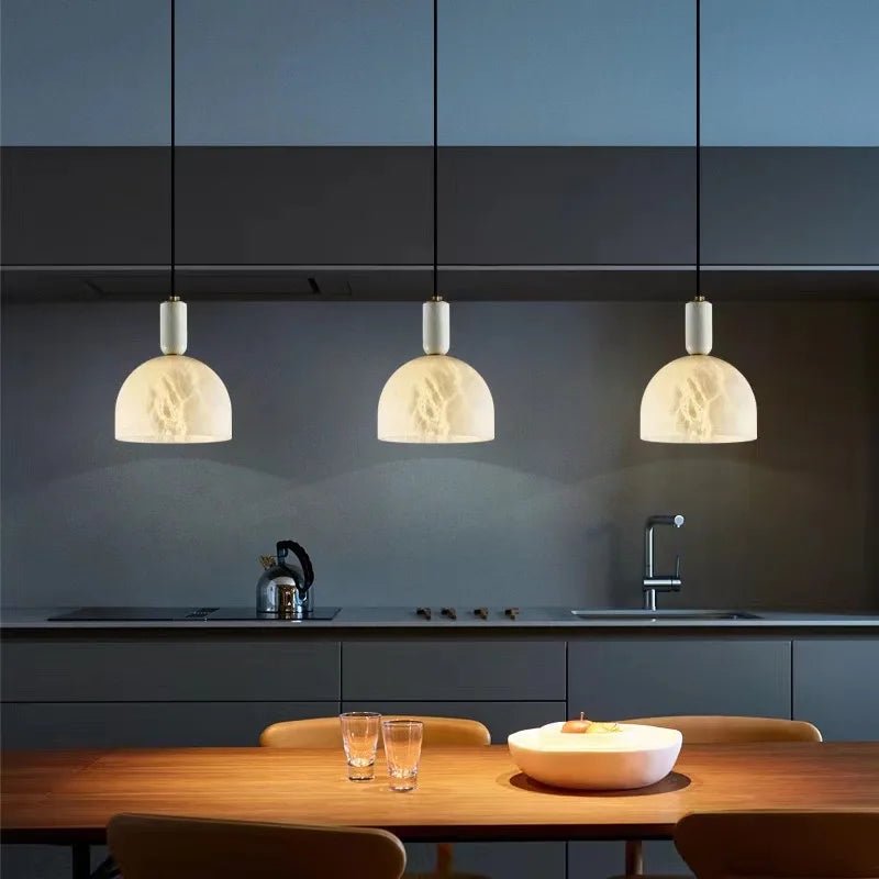 Alabaster Altus Hemisphere Pendant Light, chandelier - view 3
