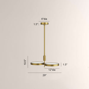Amos Dual Shallow Drums Chandelier - view 8
