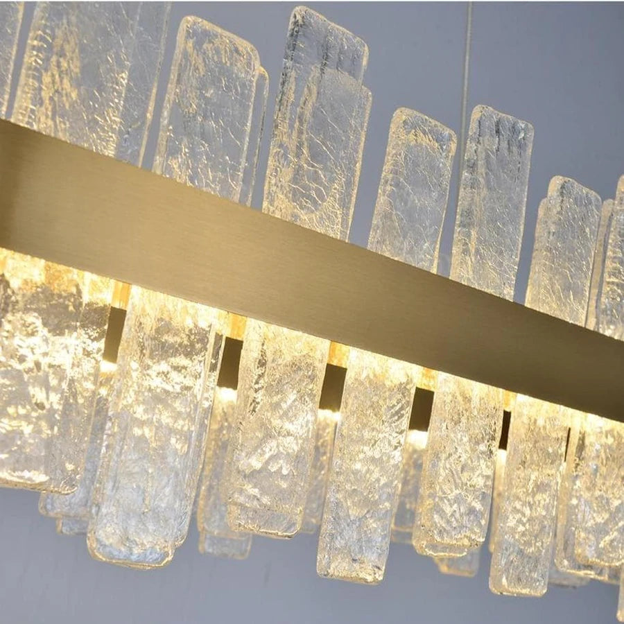 Sylvia Rectangular Glass Chandelier, Dinning Room Chandelier Lighting Fixture - view 6