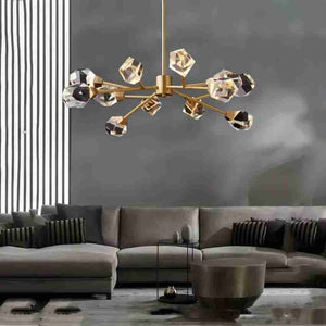Nicole Faceted Oval Chandelier For Living Room - view 2