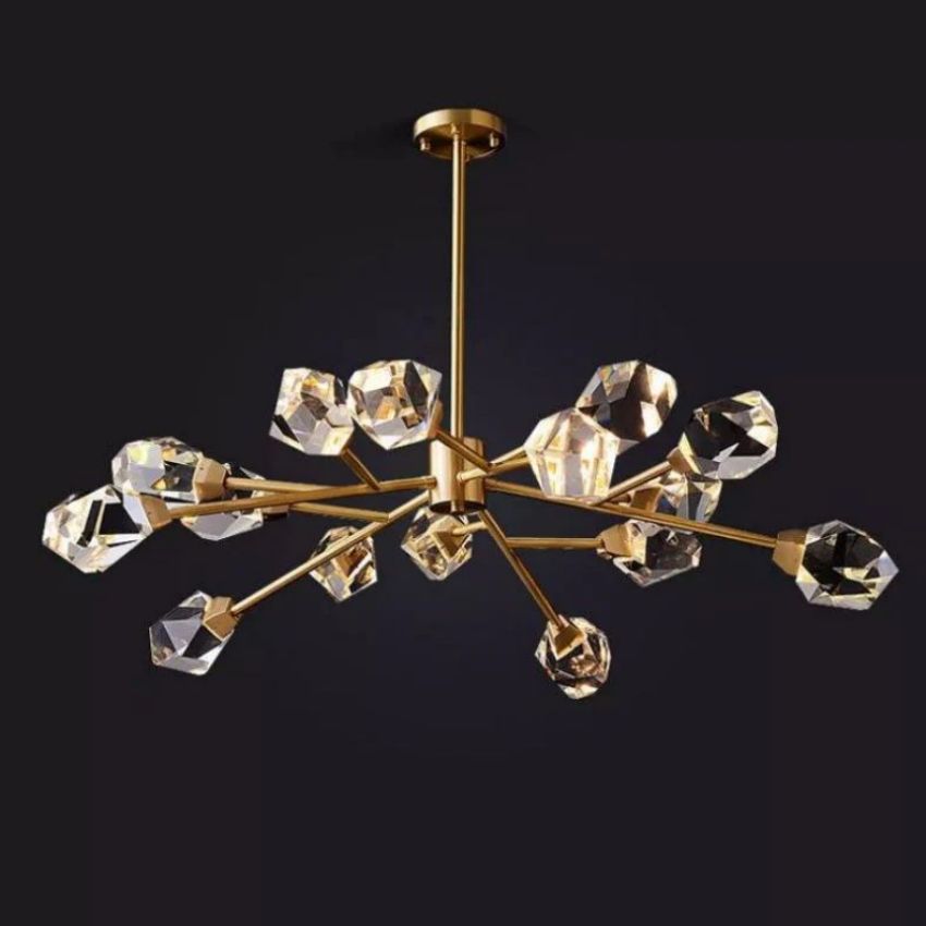 Nicole Faceted Oval Chandelier For Living Room - view 4
