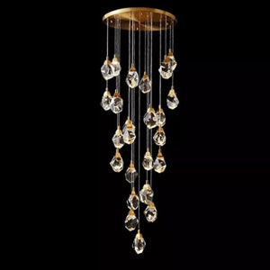 Nicole Faceted Crystal Prisms Chandeliers For Staircase - view 5
