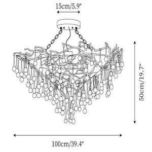 Arcadia Branch Brass Chandelier - view 10