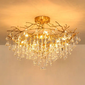 Arcadia Branch Brass Chandelier - view 3