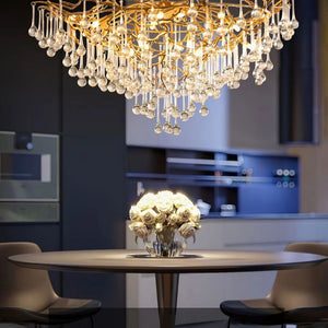 Arcadia Branch Brass Chandelier - view 7