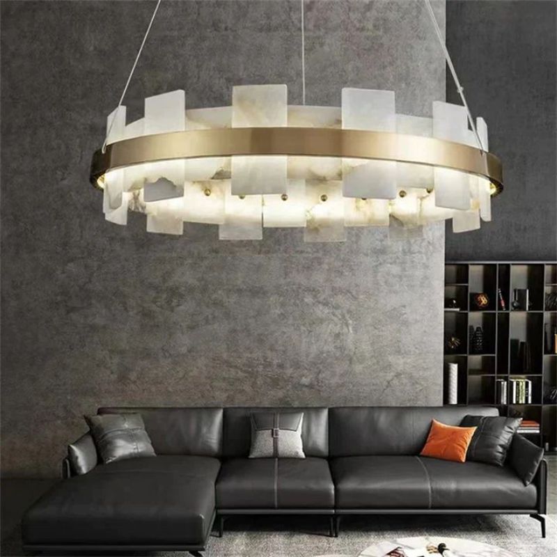 Alabaster Flakes Round/Oval Chandelier - view 2