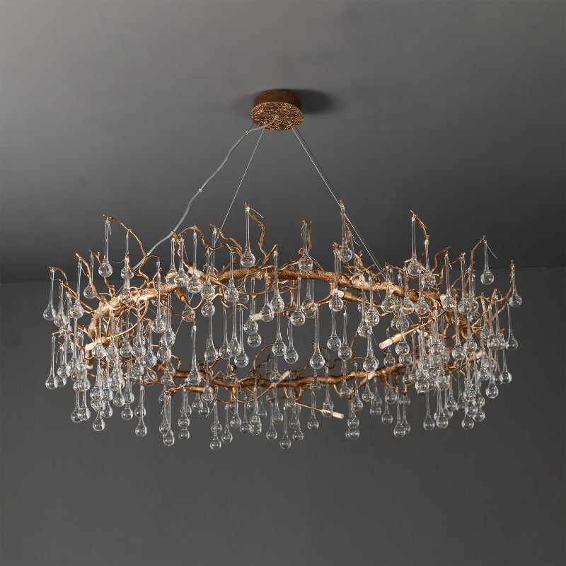 Anita Branch Brass Crystal Chandelier - view 2