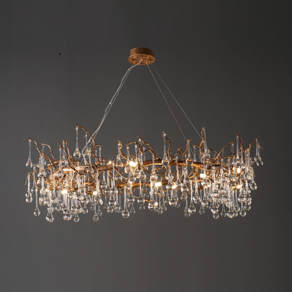 Anita Branch Brass Crystal Chandelier - view 3