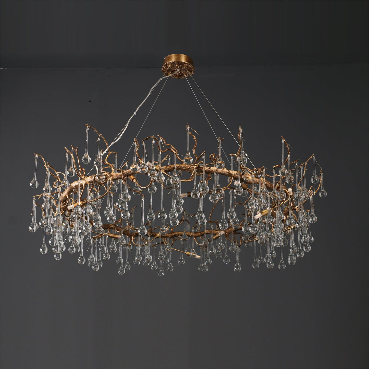 Anita Branch Brass Crystal Chandelier - view 5