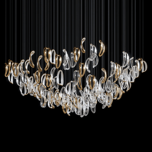 Galaxy Aqua Ripple Glass Meteor Shower Crystal Spiral Chandelier - view 8