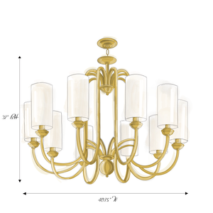 Vintage Brass Chandelier - view 7