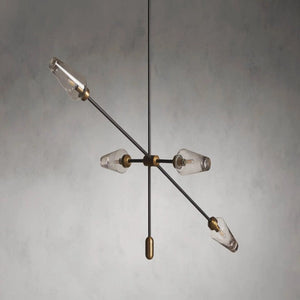 Arrow Bronze Glass Chandelier - view 6