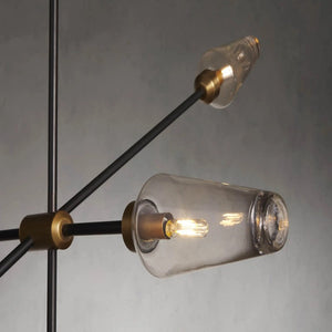 Arrow Bronze Glass Chandelier - view 3