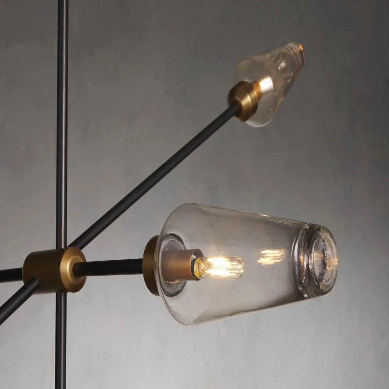 Arrow Bronze Glass Chandelier - view 3