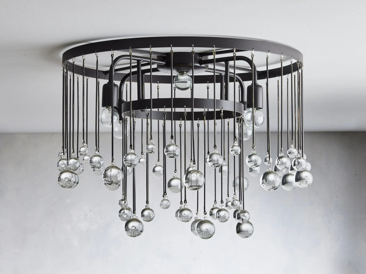 Aubrey Crystal Ball Flushmount, flush mount - view 5