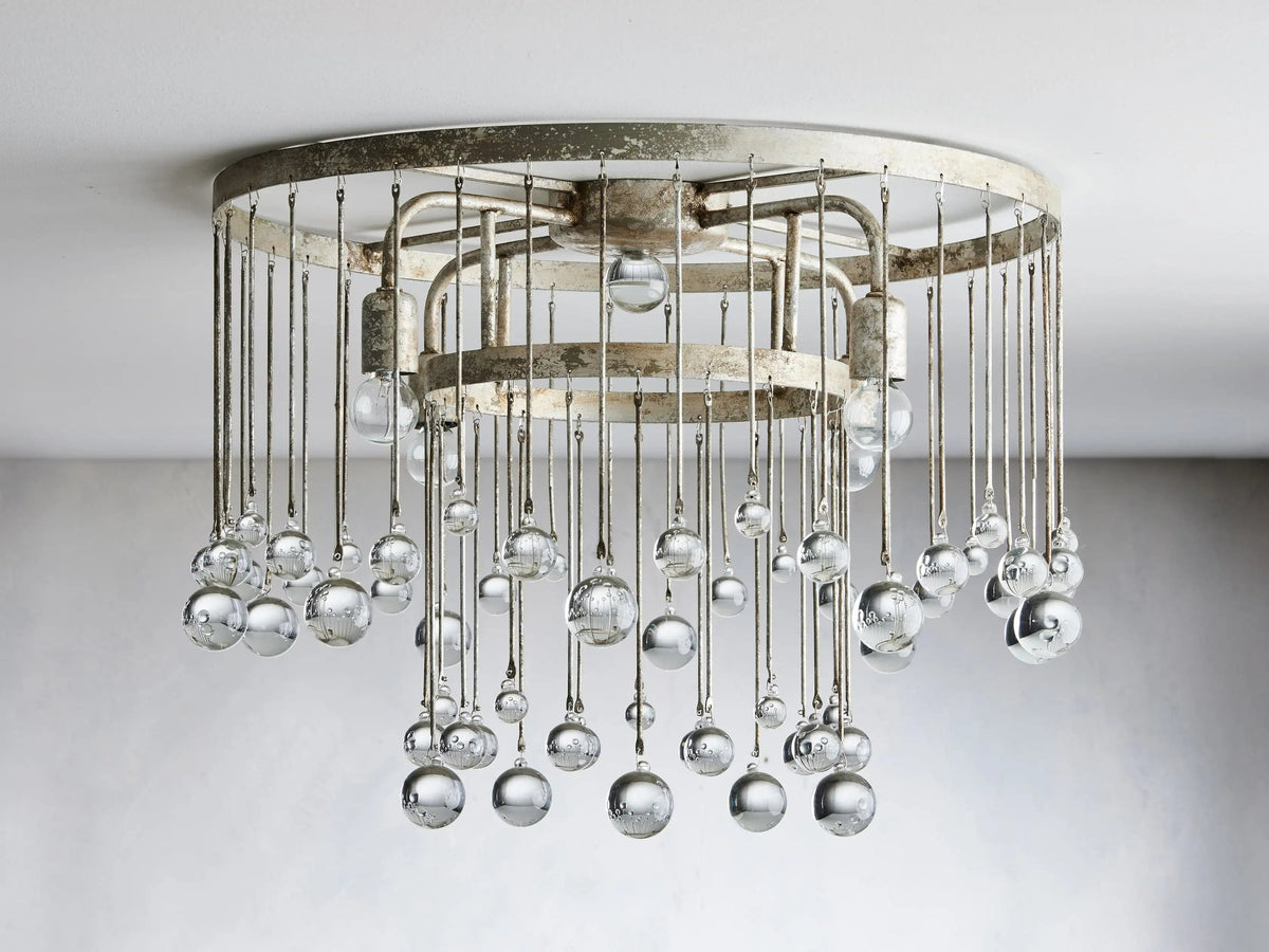 Aubrey Crystal Ball Flushmount, flush mount - view 7