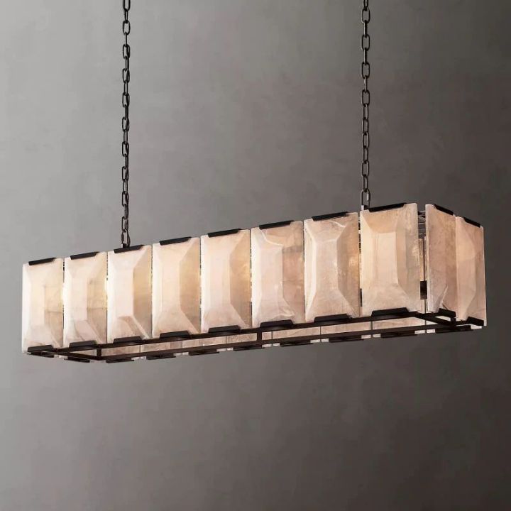 Aubrey Calcite Rectangular Chandelier 54" - view 4