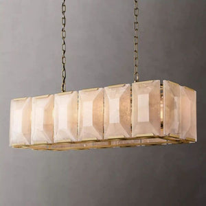 Aubrey Calcite Rectangular Chandelier 42" - view 4