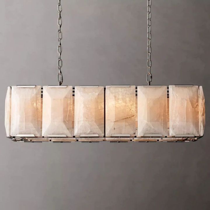 Aubrey Calcite Rectangular Chandelier 42" - view 3