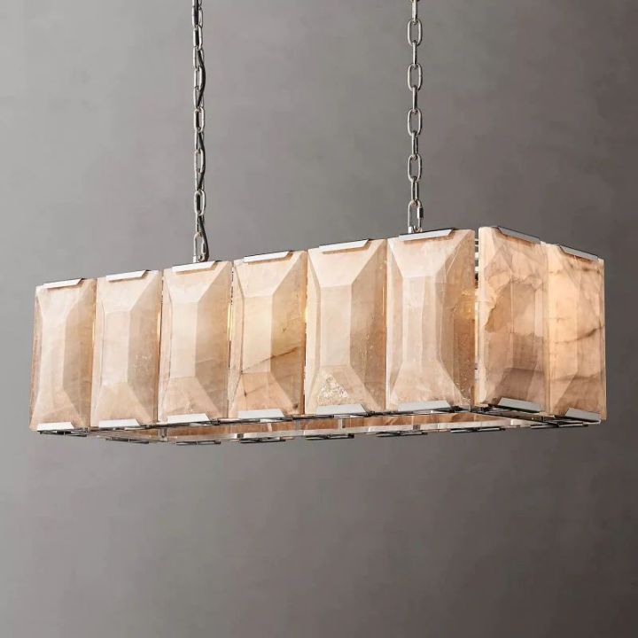 Aubrey Calcite Rectangular Chandelier 42" - view 9