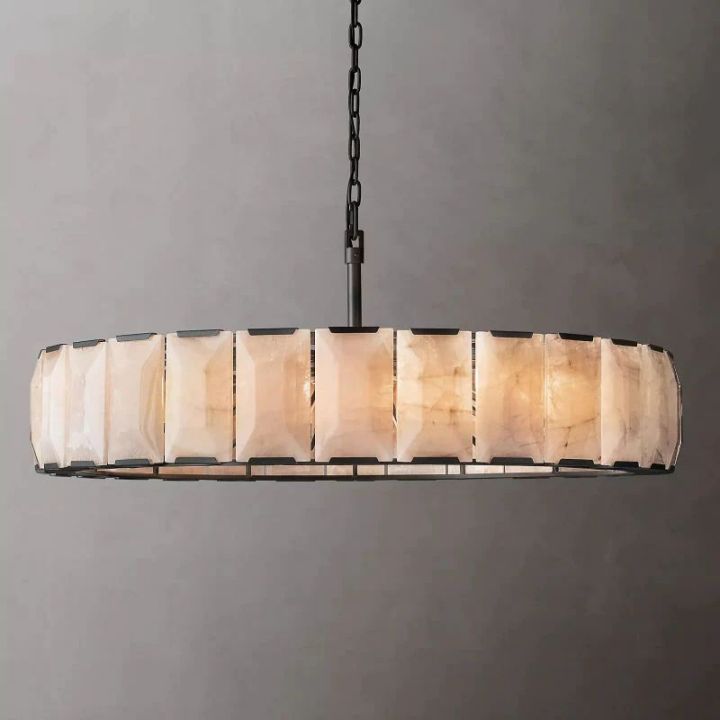 Aubrey Calcite Round Chandelier 60" - view 2