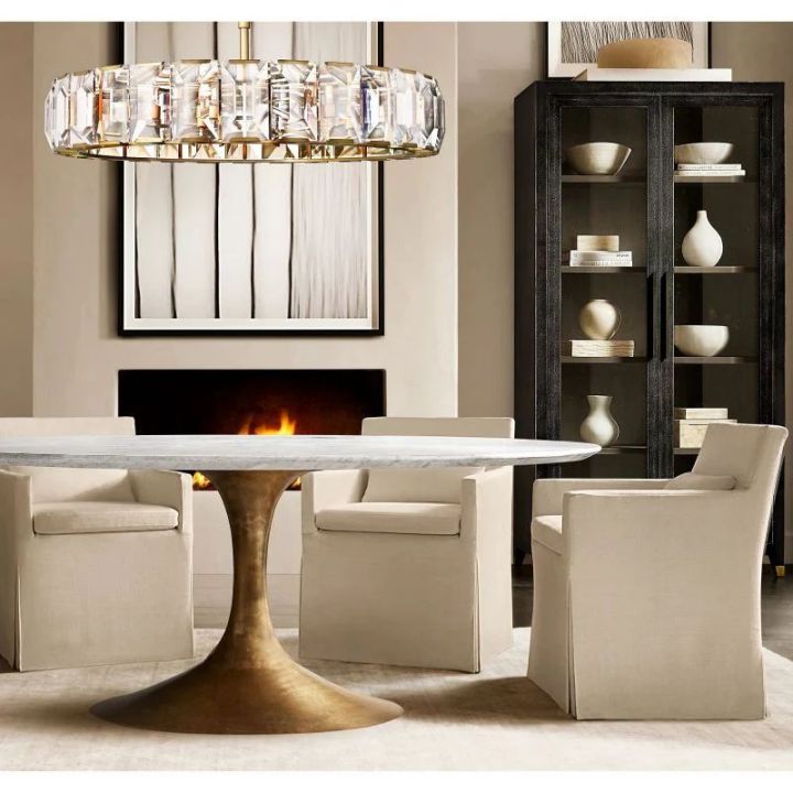 Aubrey Crystal Round Chandelier 60" - view 6