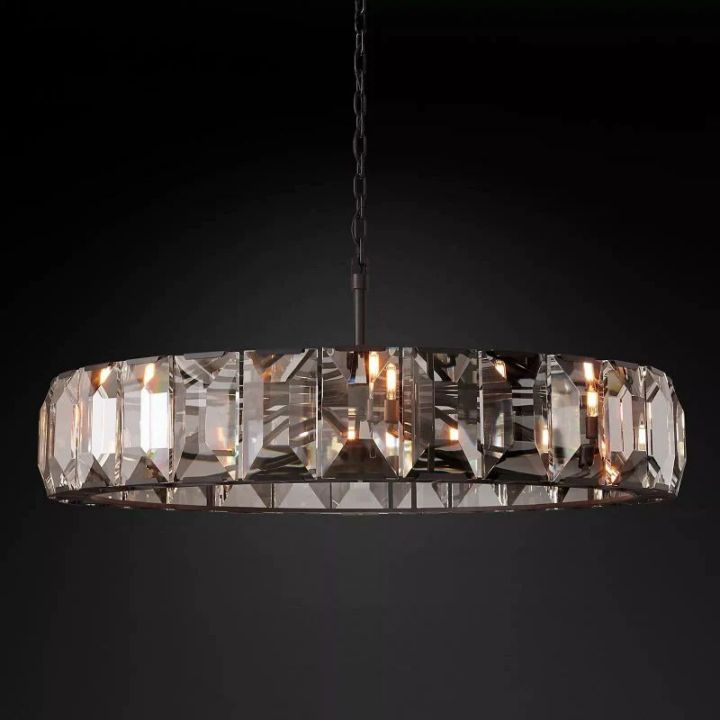Aubrey Crystal Round Chandelier 60" - view 2