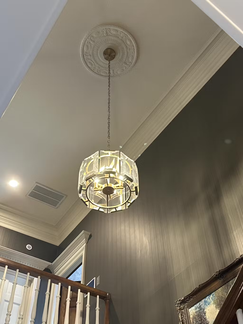 Aubrey Crystal Round Chandelier 19" - view 4