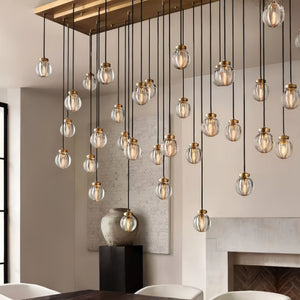 Perla Spherical Modern Rectangular Chandelier 54” - view 7