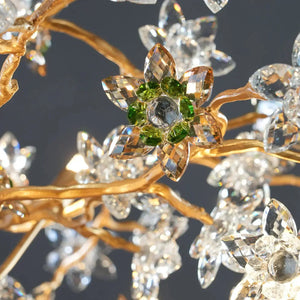 Gilded Branch Floral Brass Crystal Chandelier - view 9