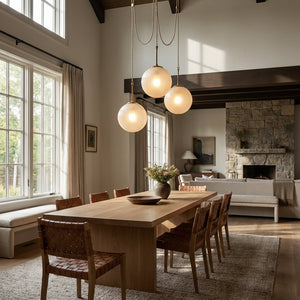 Aveline Multi-Globe Ribbed Opal Glass Chandelier - view 9