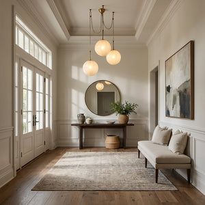 Aveline Multi-Globe Ribbed Opal Glass Chandelier - view 8