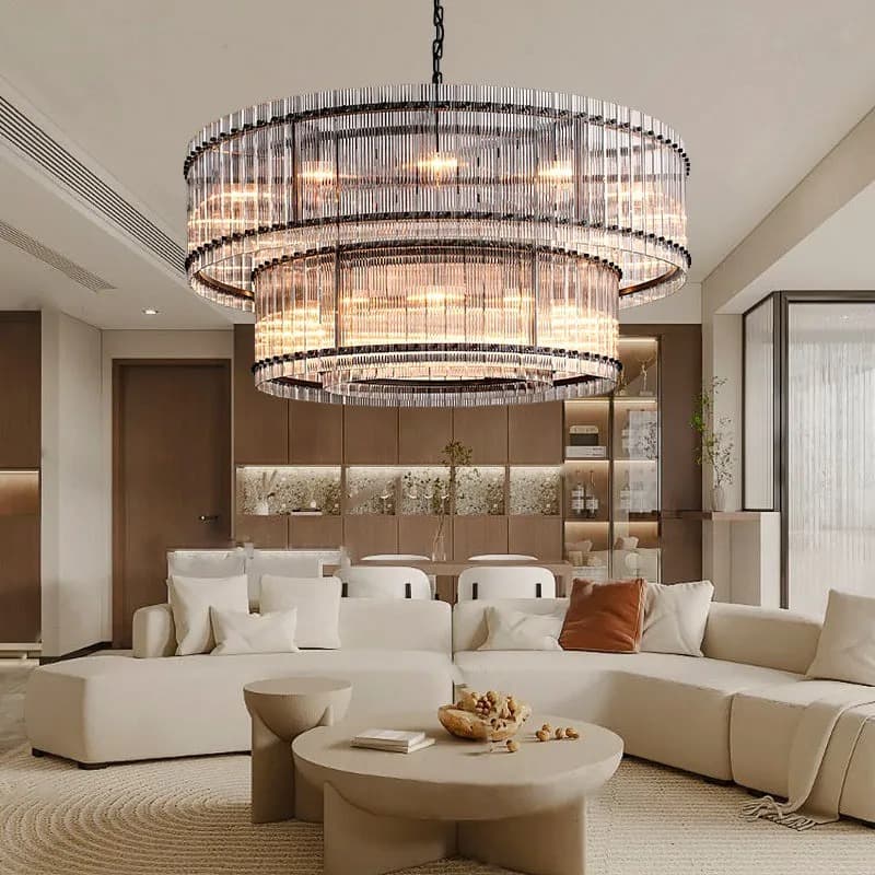 Tina Two-Tier Luxury Round Chandelier 48" - view 4