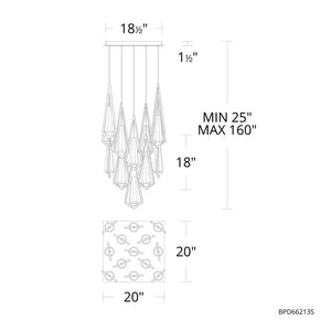 Devotion Linear Chandelier 13 Light - view 2