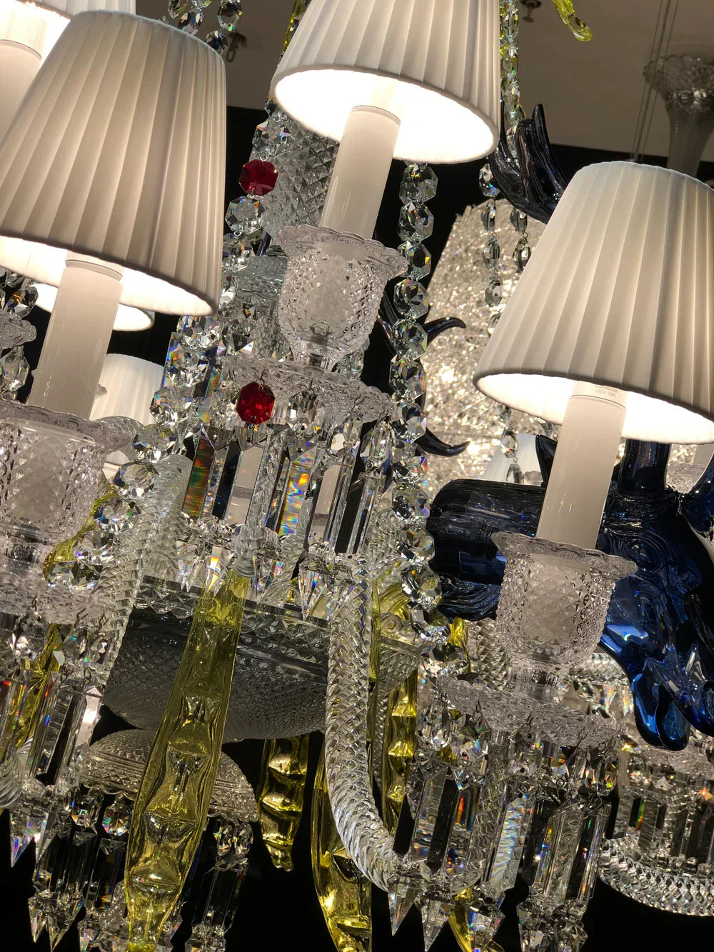 Traditional Colorful Candle Branch Blue Deer Crystal Chandelier for Living Room/Dining Room - view 14