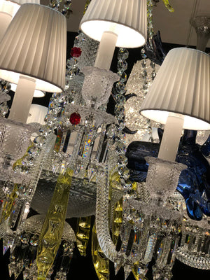 Traditional Colorful Candle Branch Blue Deer Crystal Chandelier for Living Room/Dining Room - view 14