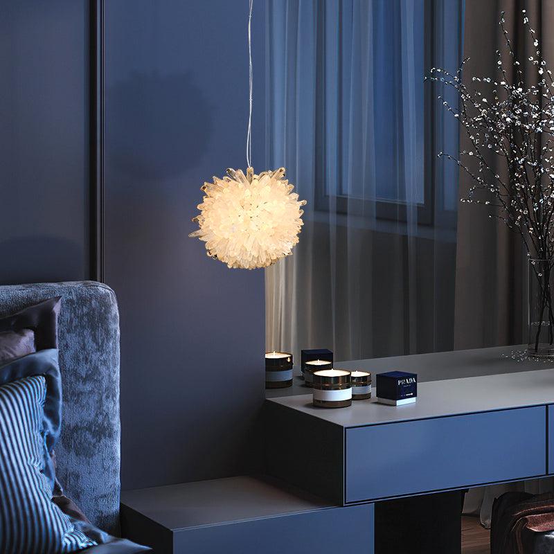Vosa Crystal Cluster Ball Pendant Light, chandelier - view 2