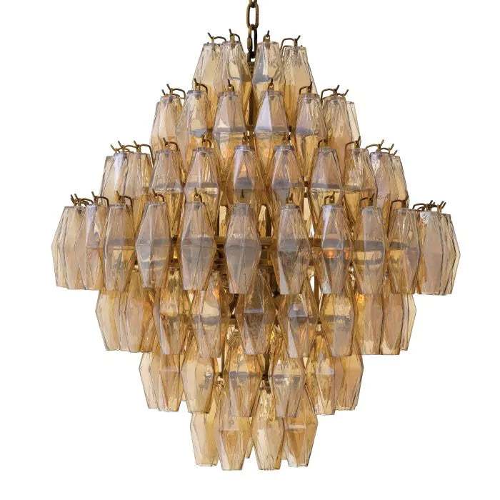 Vespera Modern Amber Glass Chandelier - view 2