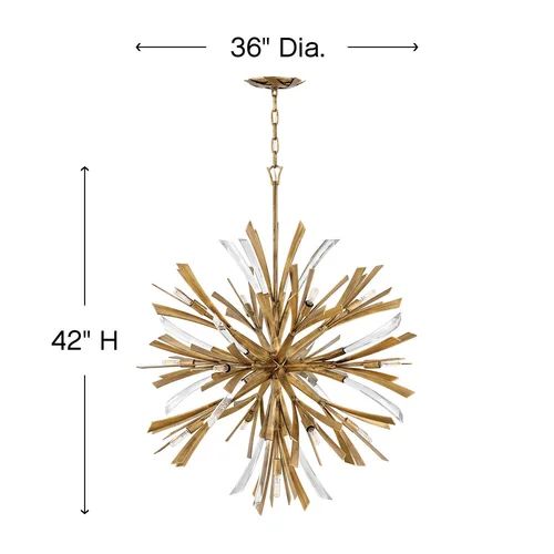 Bergamots 13 Lights  Chandelier 36"D - view 2