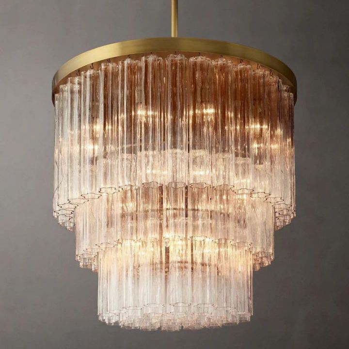 Besa 3-Tier Round Chandelier 36”, three-tier