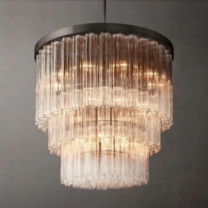 Besa 3-Tier Round Chandelier 36”, three-tier - view 2