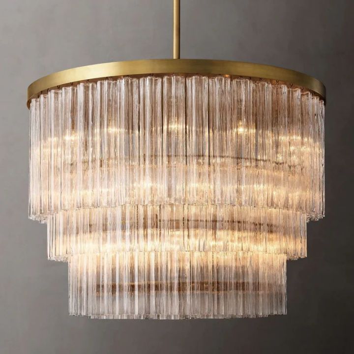 Besa 3-Tier Round Chandelier 48”, three-tier