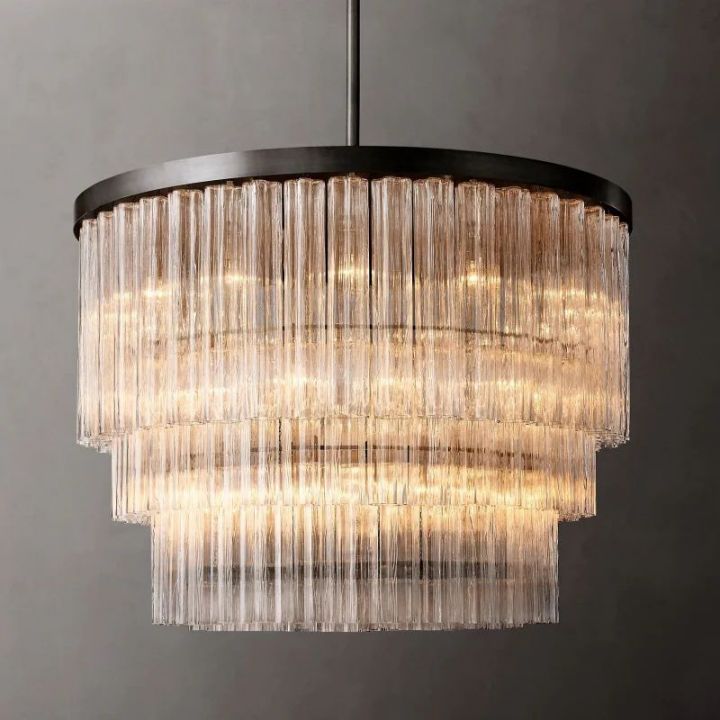 Besa 3-Tier Round Chandelier 48”, three-tier - view 2