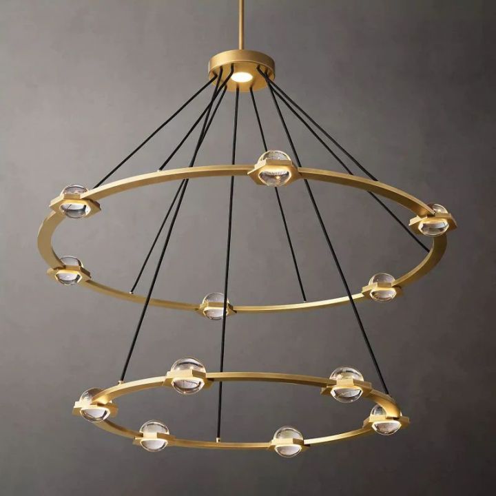 Besty Two-Tier Round Chandelier 48" - view 4