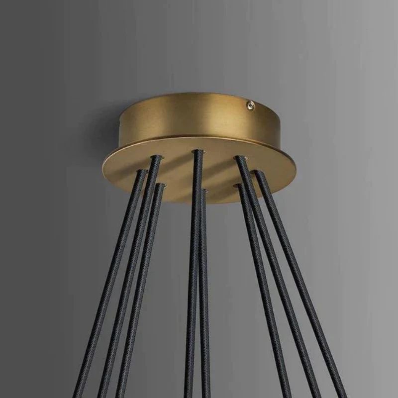 Cono Crystal Round Chandelier 60" - view 3