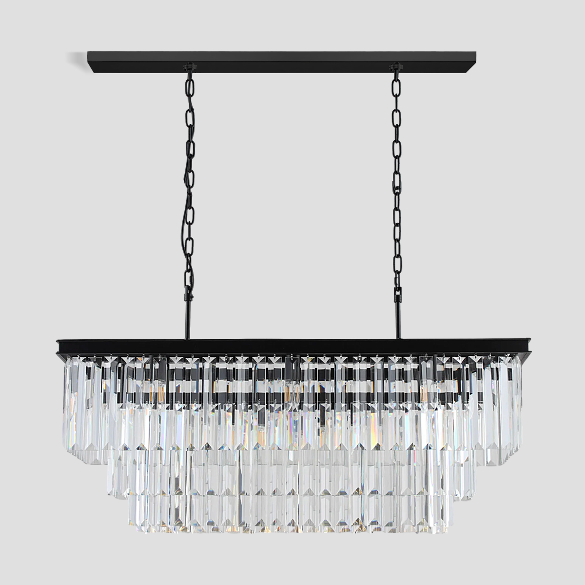 Falria 3-Tier Crystal Rectangular Chandelier, three-tier - view 9