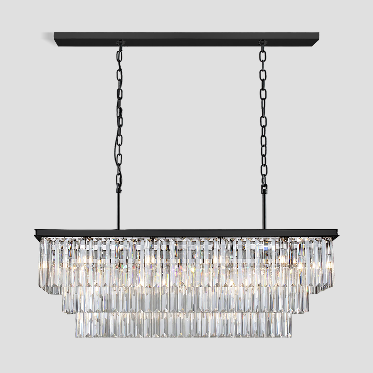 Rhea Crystal Rectangular Chandelier 40" 49" 61" 71" - view 13