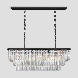 Rhea Crystal Rectangular Chandelier 40" 49" 61" 71" - view 13
