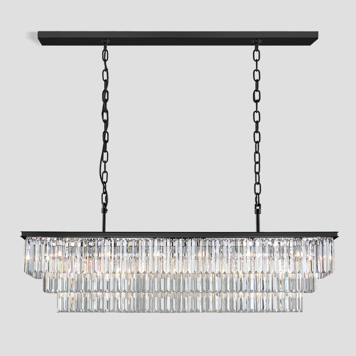 Rhea Crystal Rectangular Chandelier 40" 49" 61" 71" - view 14